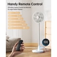 thumbnail image 3 of Ventilador oscilante portátil triple silencioso con control remoto de 12 pulgadas y 6 velocidades, 3 of 7