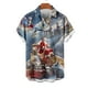 thumbnail image 2 of Mens Manga Corta Botón Abajo Camisas, Cuello de Vuelta Navidad Impresa Blusa, Top de Moda Casual, 2 of 4