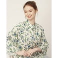 thumbnail image 5 of Moomaya Printed Oversize Top For Women, Full Bell Sleeve, Button Down Shirt Top, 5 of 8