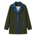 thumbnail image 5 of Wovilon Women's Corduroy Snap Front Jacket with Contrast Collar and Pockets, Relaxed Fit Long Sleeve Casual Coat for Fall and Winter Daily Wear, 5 of 9