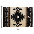thumbnail image 5 of Emma + Oliver Fe 5x7 Berber Olefin Accent Rug with Complementary Southwestern Pattern in Beige, Black and Brown and Jute Backing, 5 of 7
