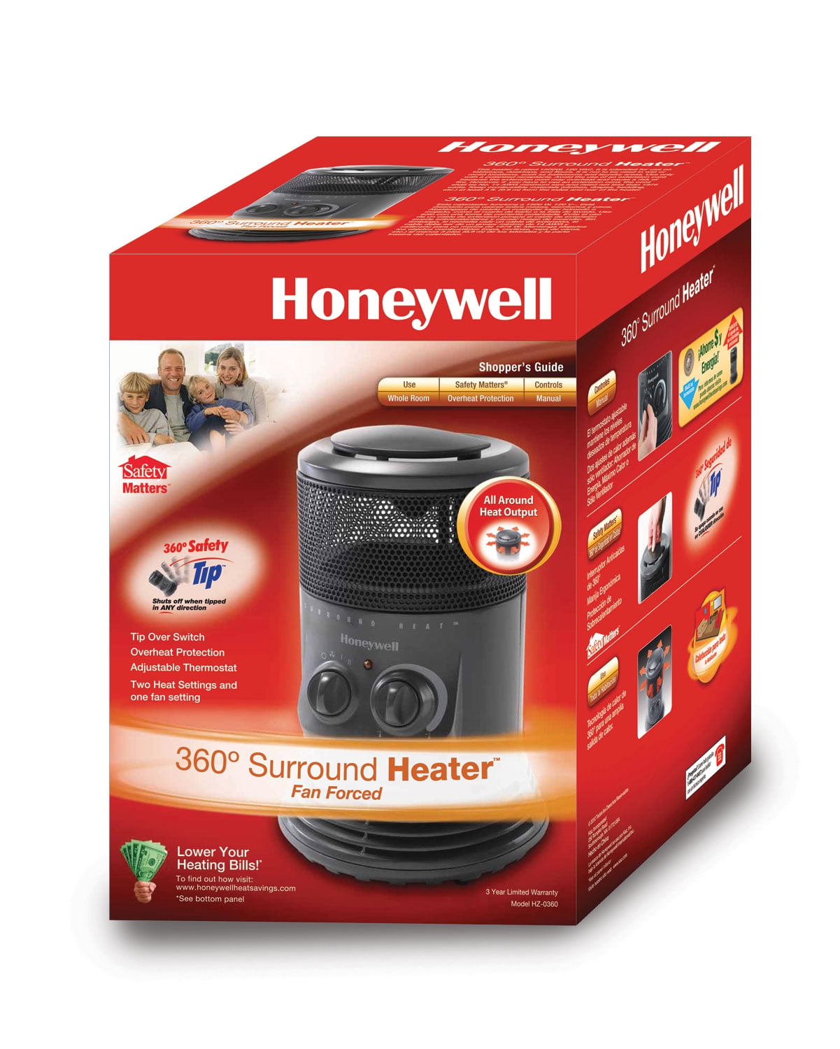 Honeywell 'Surround Heat' Portable Heater - Walmart.com