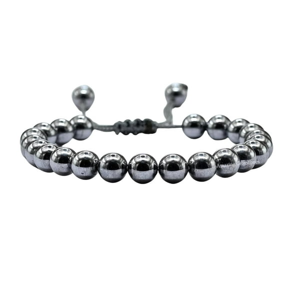 Terahertz Stone Crystal Bracelet - 8mm Beaded Bracelet and Healing Stones