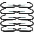 thumbnail image 1 of Ganchos para bicicletas, juego de ganchos para almacenamiento de bicicletas de alta resistencia, colgadores de almacenamiento para uso general atornillables, ganchos para garaje, jardín, recubiertos de plástico para montaje en pared/techo para bicicletas de monta?a/carretera (6 piezas, negro) LingWen 8390612783920, 1 of 1