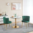 thumbnail image 6 of Cterwk Pack of 2 Armless Dining Chair with Golden Iron Legs, Velvet Side Chair for Dining Room, Living Room, Cafe, Green, 6 of 10
