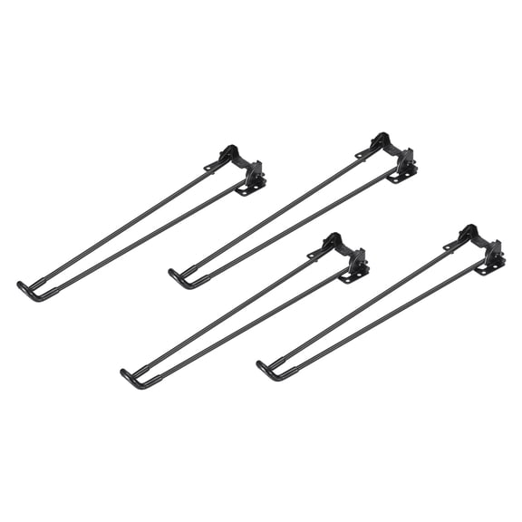 Folding Table Legs, 4 Pack 38cm(15") Metal Foldable Coffee Table Legs, Black