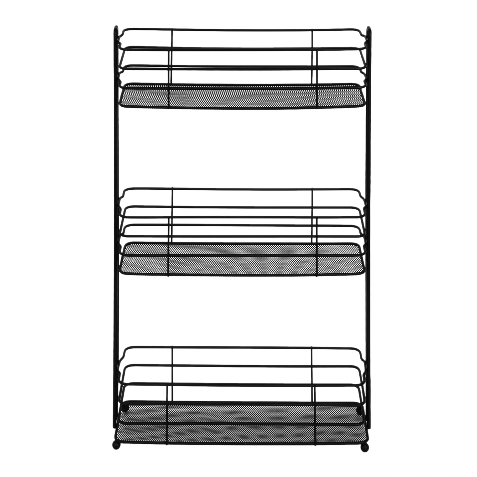 Era Slim Mesh Three Tier Bath Tower, Black 15.32x24.40in, Three Tier Bath Tower