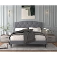thumbnail image 1 of Malachi Tufted Upholstered Platform Bed Grey - Twin, 1 of 5