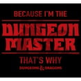 thumbnail image 2 of Men's Dungeons & Dragons Because I'm the Dungeon Master, That's Why  Pull Over Hoodie Black Medium, 2 of 4