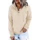 thumbnail image 1 of Sudadera con capucha y manga larga con botones en la parte delantera para mujer para otoño e invierno (XL), 1 of 5