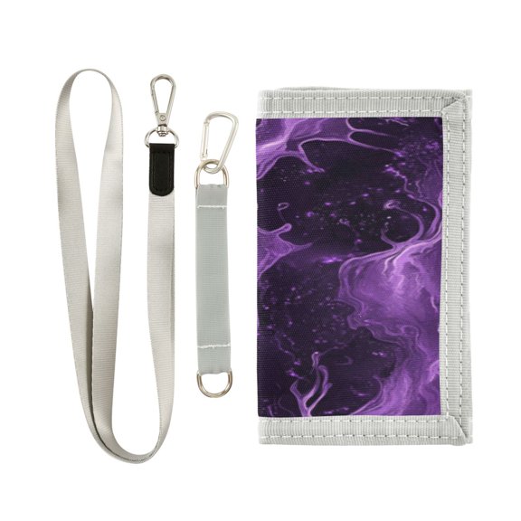 Cloth Purse Boys' Novelty Wallets Girls' Novelty Wallets Men's Wallets Women's Wallets Card Wallet Cash Wallet Student ID Bag Coin Wallet Purple River Pattern