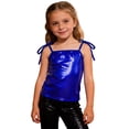 thumbnail image 2 of YMNXA Big Kids Girls Tank Top Sleeveless Adjustable Strap Sequined Comfortable Fashion Camis For Carnival Party And Daily Wear Blue 2-3 Years, 2 of 4