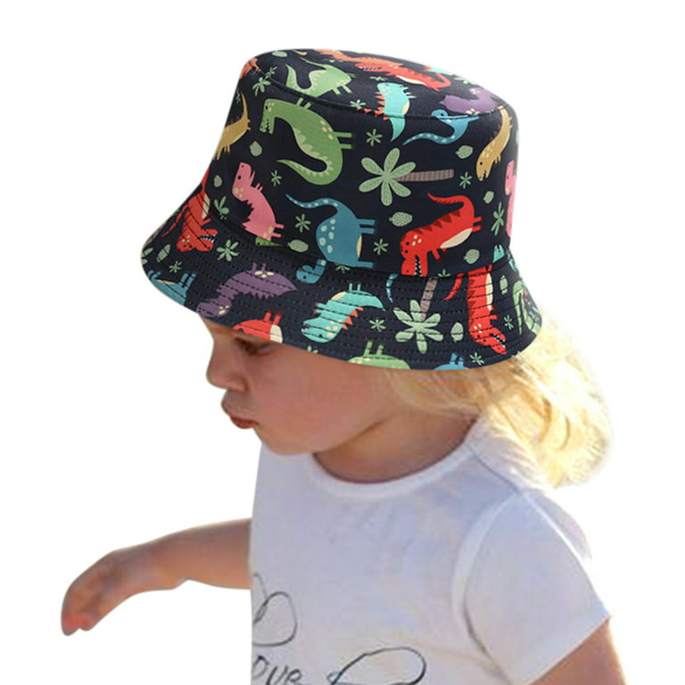 TOWED22 Baby Hats Cap Boy Sun Baby Kids Toddler Protection Bucket Outdoor  Girls Hat Cartoon Prints Fisherman Hat Sided Beach, 