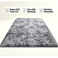 thumbnail image 3 of Indoor Modern Area Rug for Living Room Bedroom Home Decor - Super Soft Faux Fur Rectangular Floor Mat with Non-Slip Backing, Machine Washable, 2x3 ft, 3 of 5