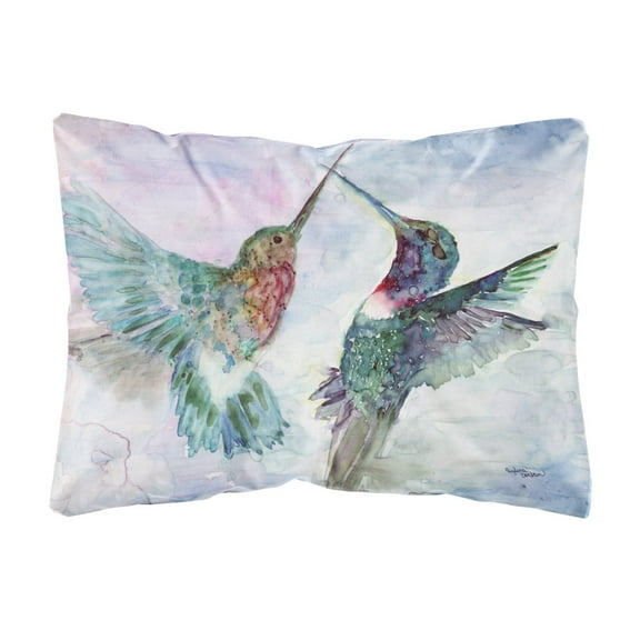 Hummingbird Combat Canvas Fabric Decorative Pillow
