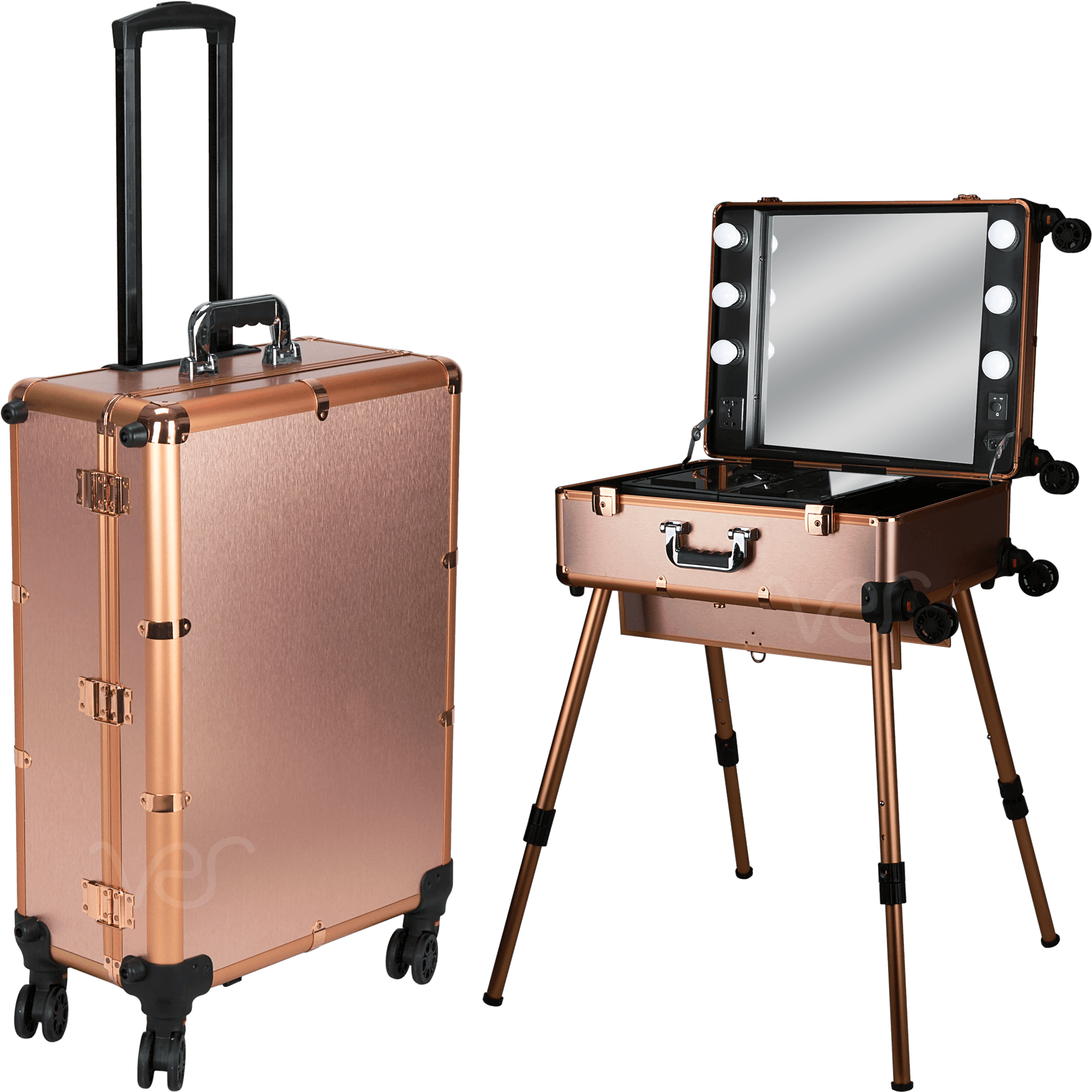 Ver Beauty Makeup Studio Case Travel Organizer Workstation 6 Dimmable