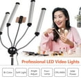 thumbnail image 4 of FX-800II Four-Arm LED Video Lamp Fill Lights Bi-Color 3200-5500K Color Temperature Light Strips with Flexible Hoses LCD Screen Mobile Phone Holder for Live Streaming Studio Photographing, 4 of 7