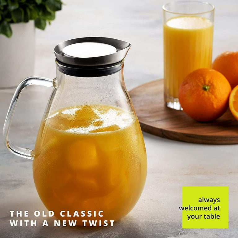 Vintage Glass Bottle Home Juice Orange Juice Jug 2 Handles 64 oz