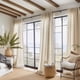 thumbnail image 2 of Cortinas Jinchan de lino suave de 300 cm, color natural, con 2 paneles, 2 of 9