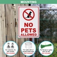 thumbnail image 4 of Uxcell 2 Pack No Pets Allowed Sign, 14" No Dog Sign for Garden/Pool Red on White, 4 of 7