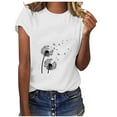 thumbnail image 2 of Silver Women's Long Sleeve T-shirt, Women'S Fashion Casual Floral Print Button Down Short Sleeve Top T Shirt,Women's Long sleeve T-shirt M, 2 of 4