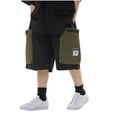 thumbnail image 2 of ATOGUTA Boy's Cargo Shorts Kids Youth Athletic Short Boy Quick Dry Sport Clothes with Pockets Black, Size 3T-14, 2 of 5