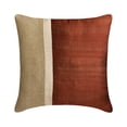 thumbnail image 6 of The HomeCentric Decorative Rust 12"x12" (30x30 cm) Throw Pillows, Silk & Linen Patchwork & Colorblock Throw Pillows For Couch, Solid Color Pattern Modern Style - Rust Silkastic, 6 of 10