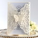thumbnail image 4 of Tarjetas de invitación de boda cortadas con láser, cubiertas de mariposa, decoraciones personalizadas, suministros de tarjetas de papel para fiesta de compromiso de cumpleaños, 50 unidades, 4 of 4