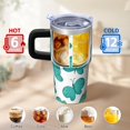 thumbnail image 6 of Butterfly 20oz Stainless Steel Tumbler with Handle and Straw – Insulated Travel Cup with Sliding Lid, 360° Full Wrap Printed Mug for Home, Outdoor & Sports Use, Spring, 6 of 6
