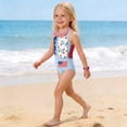 thumbnail image 4 of CCRFTGI 4th of July Girls Swimsuit Summer Beach Bathing Suit One Piece Patriotic America Flag Swimwear Beach Adjustable Strap Girls Clothes Bathing Suits for Kids Light Blue 5-6 Years, 4 of 8