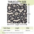 thumbnail image 2 of Spooky Halloween Icons Pattern Square Fitted Tablecloth with Elastic Edge,Square Table Cover,Washable Elastic Table Cover for Home Kitchen Party Decor 36"x36", 2 of 6