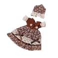 thumbnail image 2 of Conjunto de 2 vestidos a escala 1:6 para vestir muñecas hechas a mano, accesorios elegantes y adorables para coleccionar. marrón, 2 of 9