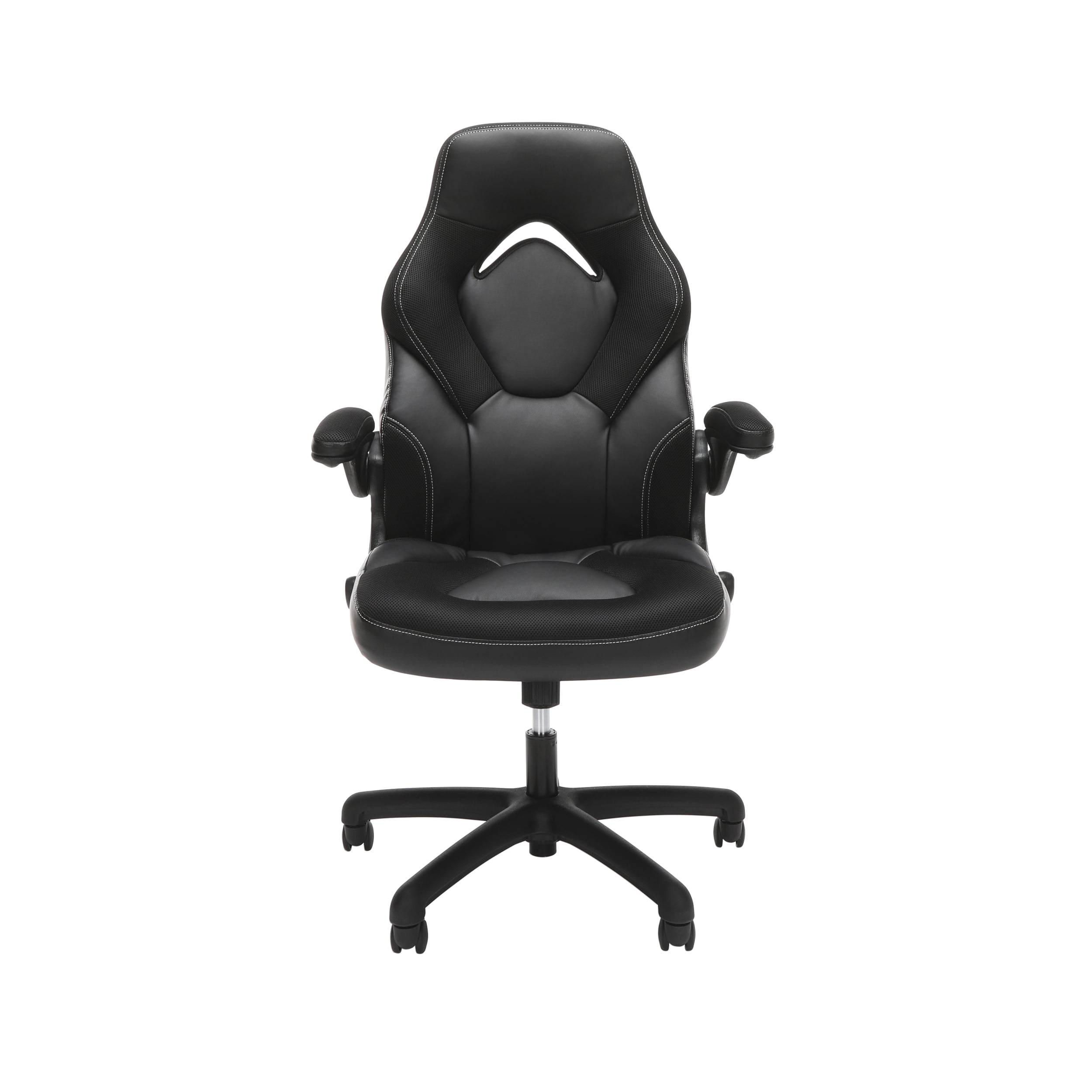 Racing Style Bonded Leather Gaming Chair Black 