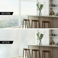thumbnail image 3 of Window Film Self Adhesive Window 45x100cm Electrostatic Shield Privacy Anti-UV Anti-Glance Decorative Film for Home Office Bedroom Kitchen- Rectangular Grid Pattern, 3 of 5