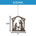 thumbnail image 3 of Rustic Holy Family Nativity Silhouette Christmas Ornaments, Home Decor, Christmas, 12 Pieces, 3 of 3