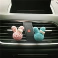 thumbnail image 2 of Soumake Car Air Freshener Holder Bunny Bowknot Shape Shiny Rhinestone Auto Air Outlet Freshener Perfume Clip for Car, 2 of 8