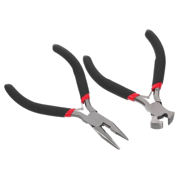 Kit de reparación de cremallera de 2 piezas Alicates Herramienta de reemplazo Cremallera Herramienta de cremallera de fijación manual (Alicate de punta afilada y Alicate de corte final)