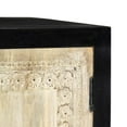 thumbnail image 2 of vidaXL Hand Carved Side Cabinet Gray 29.5"x13.8"x23.6" Solid Mango Wood, 2 of 10