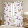 thumbnail image 2 of Homewish Kawaii Purple Kitten Black Out Curtains, Cartoon Cat Lover Curtains Pack of 2 (42x63 Each), Teens Kids Boys Girls Bedroom Curtains, Blackout Curtains Decor, 2 of 6