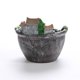 thumbnail image 2 of Micropaisaje de flores artificiales, maceta de plantas suculentas, pequeños soportes creativos para macetas, diseño de jardín colgante con casa dulce, 2 of 5