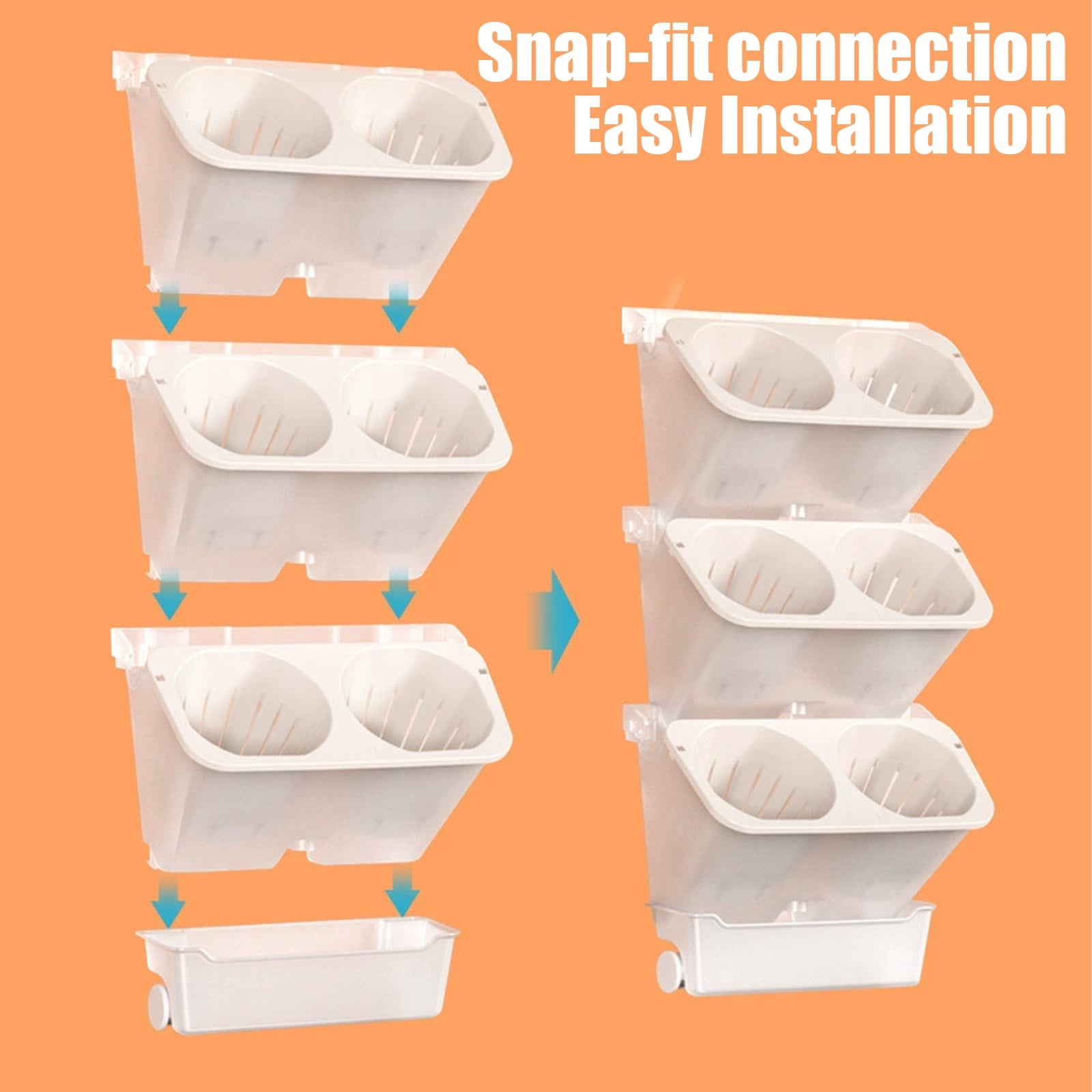Wall Mounted Self Watering Planter for Indoor and Balcony Gardening, Vertical Flower Pot with Water Reservoir for Plants and Vegetables, Space Saving Planting System for Small Spaces and Apartments