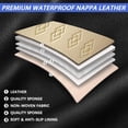 thumbnail image 6 of Fit for Volvo 98% Car Models,Full Set(With Two Pillows)Leather Seat Cover for Cars,Anti-slip Soft Car Seat Protectors(Beige), 6 of 6