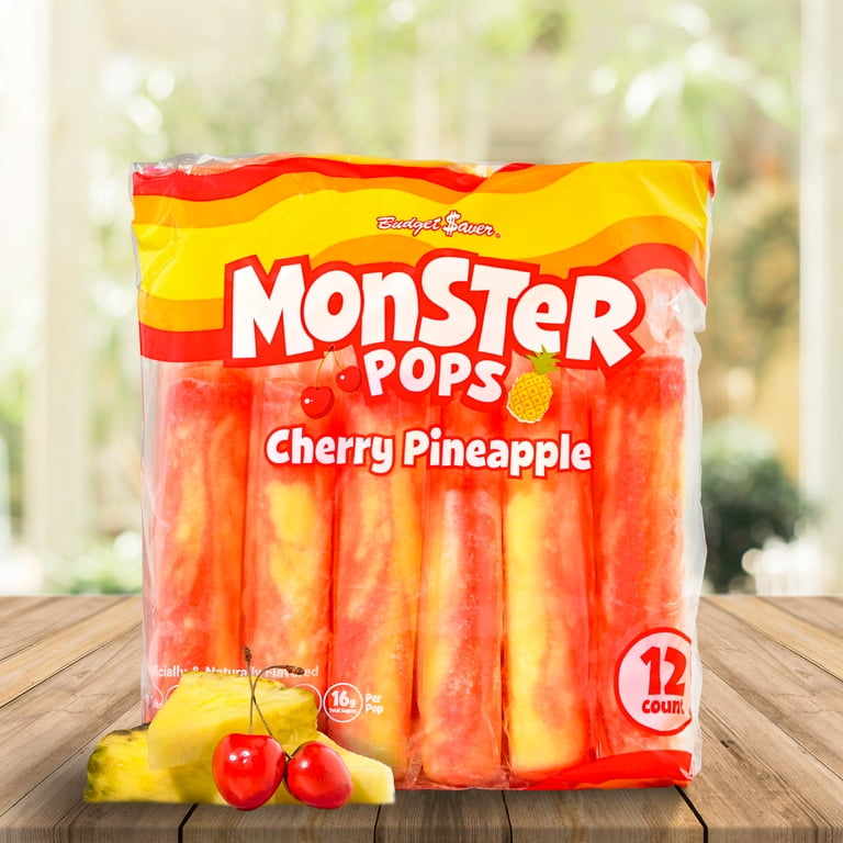 Budget Saver Cherry Pineapple Slushed Ice Pops 3 oz Summer Dessert