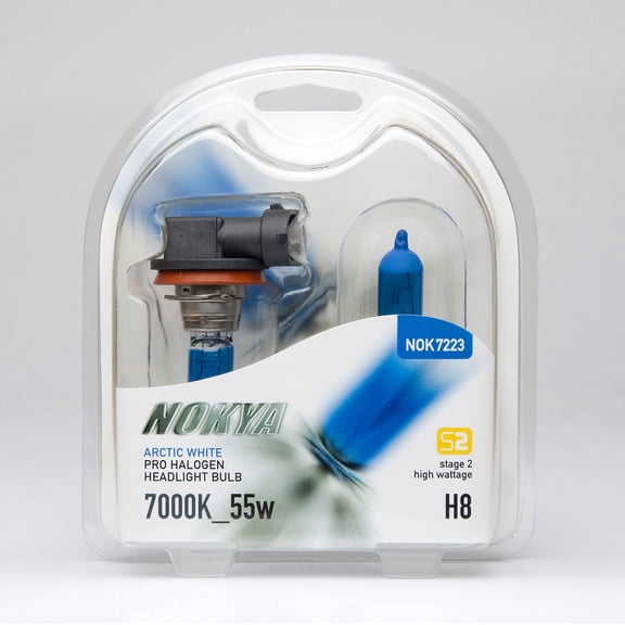 Nokya H8 Arctic White Stage 2 7000K Halogen Headlight / Fog Light Car Light Bulb Replacement One Pair NOK7223