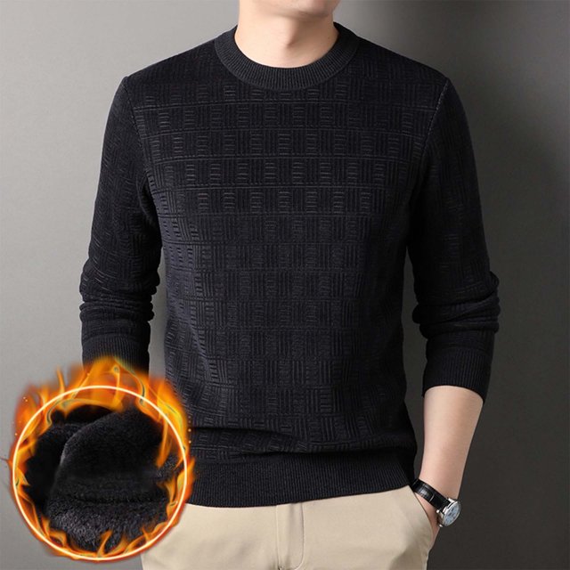 Blusas y camisas de manga larga con cuello redondo para hombre, moda informal, color liso, cuello redondo, manga larga, abrigo holgado, abrigo de poliéster para hombre