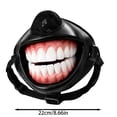 thumbnail image 3 of Funny Dog Muzzle with Teeth, Halloween Pet Costume Accessory with Adjustable Strap, Novelty Rubber Muzzle for Photos, Parties and Short Dress-Up, Black, 1 Count, 3 of 9