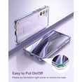 thumbnail image 4 of SURITCH for Samsung Galaxy S22 Clear Case 6.1" (Only), Built-in Screen Protector, Full Body Protective Hard Shell + Soft TPU Phone Case, Purple Edge, 4 of 7