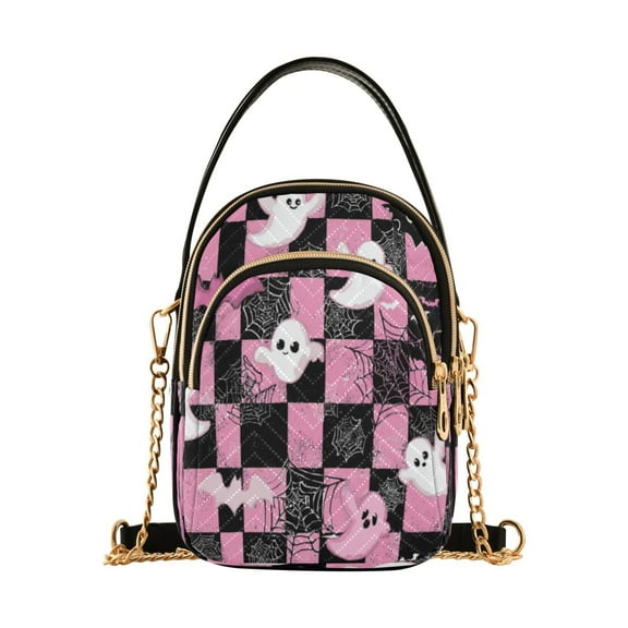 Leather Handbag Crossbody Bag Cartoon Ghosts