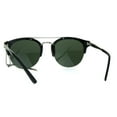 thumbnail image 4 of Mens Retro Half Horn Rim Hipster Elegant Designer Nerdy Sunglasses Black Green, 4 of 4