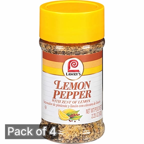 Lawry's Lemon Pepper Blend 2.25 oz Bottle (Pack of 4)